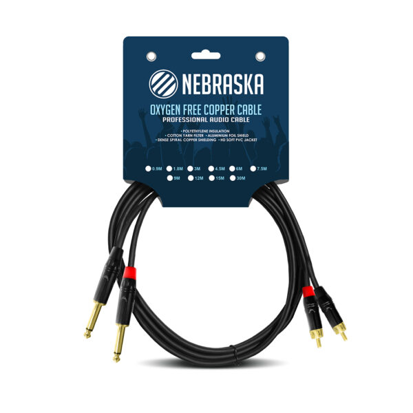 CABLE 2 PLUG A 2 RCA DE 1.8 METROS NEBRASKA